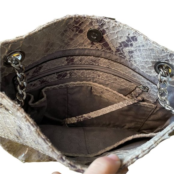 Michael Kors Faux Snakeskin Purse with Crossbody Strap - Picture 10 of 10